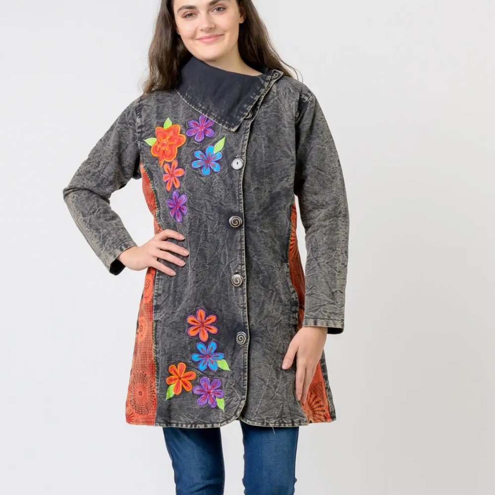 🎉 GiaJean Boutique " Ellen " Hand Made  Jacket Shacket 68A